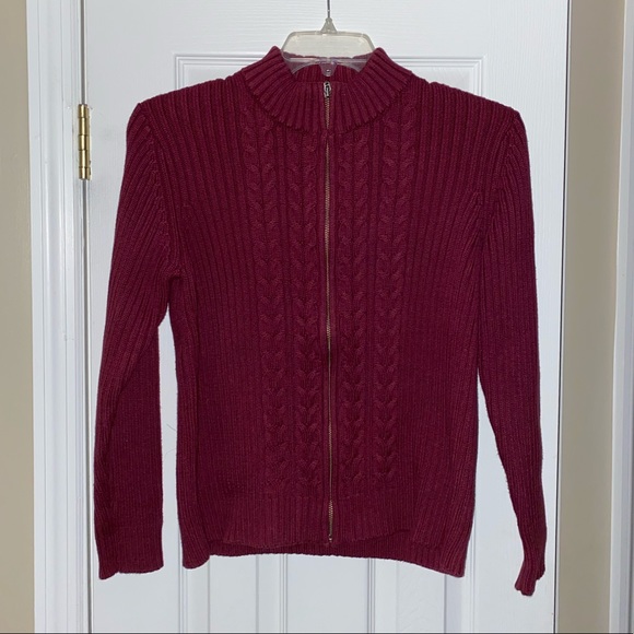 Lands' End Sweaters - NWOT Lands’ End Cable Zip Cardigan Sweater